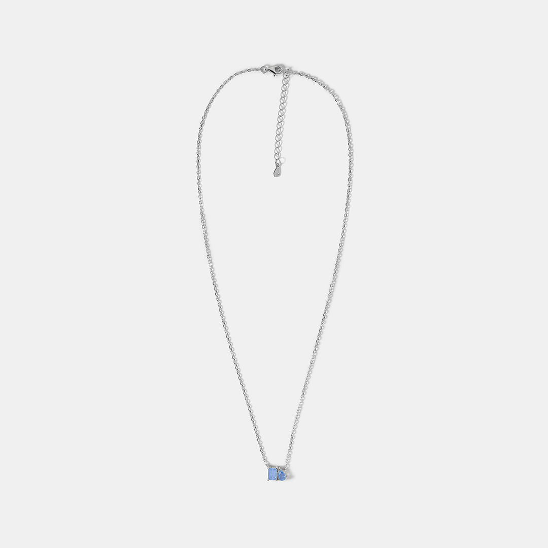 Серебряное колье с горным хрусталем