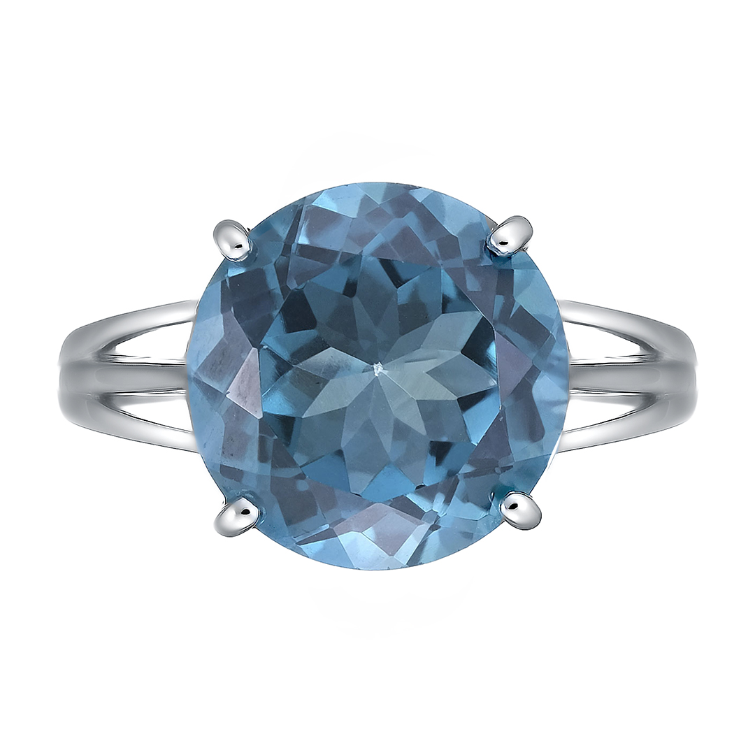 Серебряное кольцо 925 пробы; вставки 1 Топаз 8,1ct;
