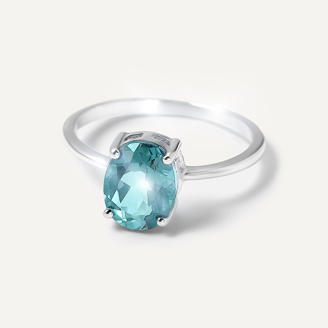 Серебряное кольцо с топазом