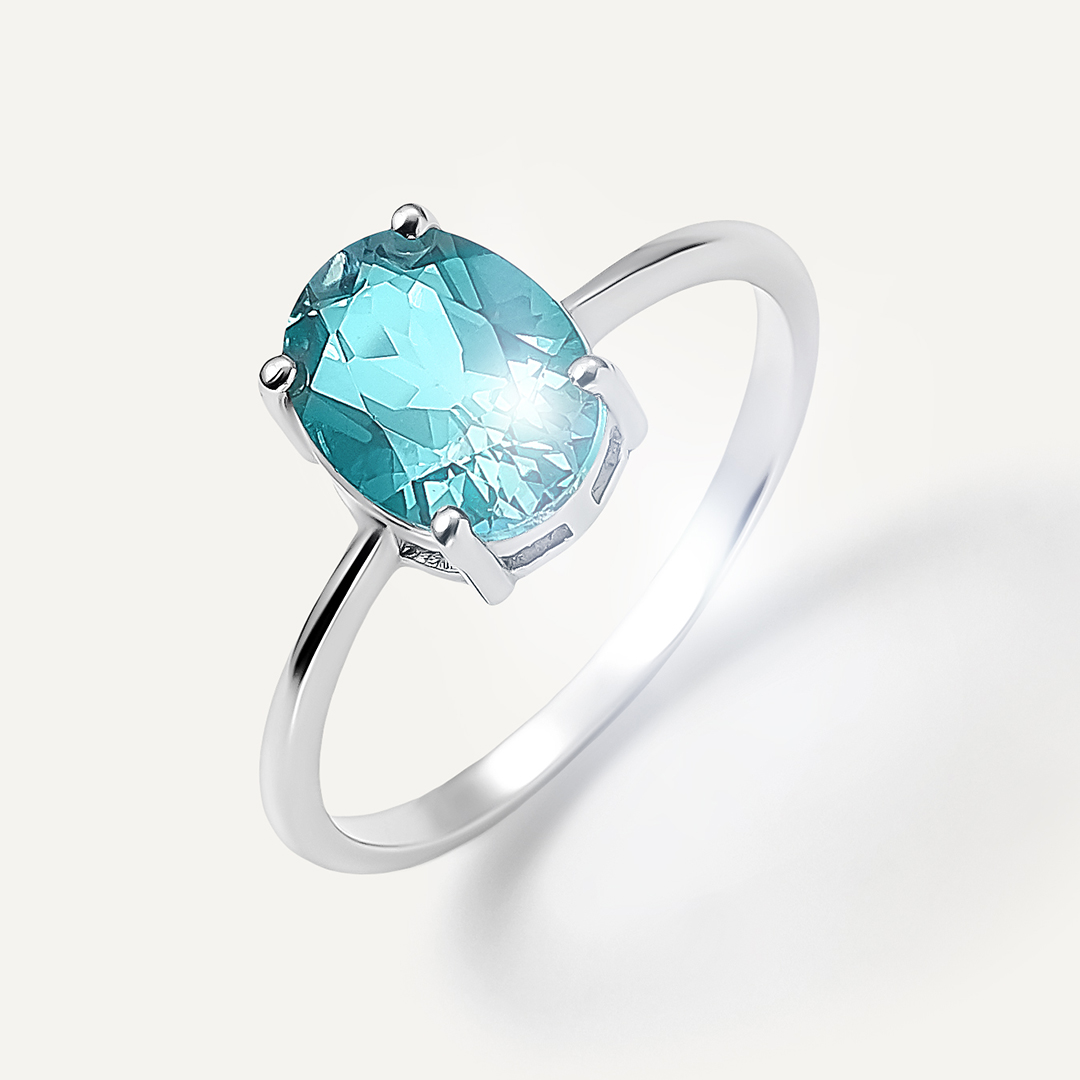Серебряное кольцо с топазом
