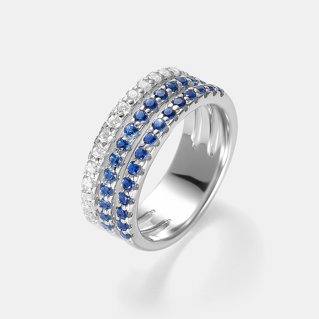 Серебряное кольцо с кубическим цирконием