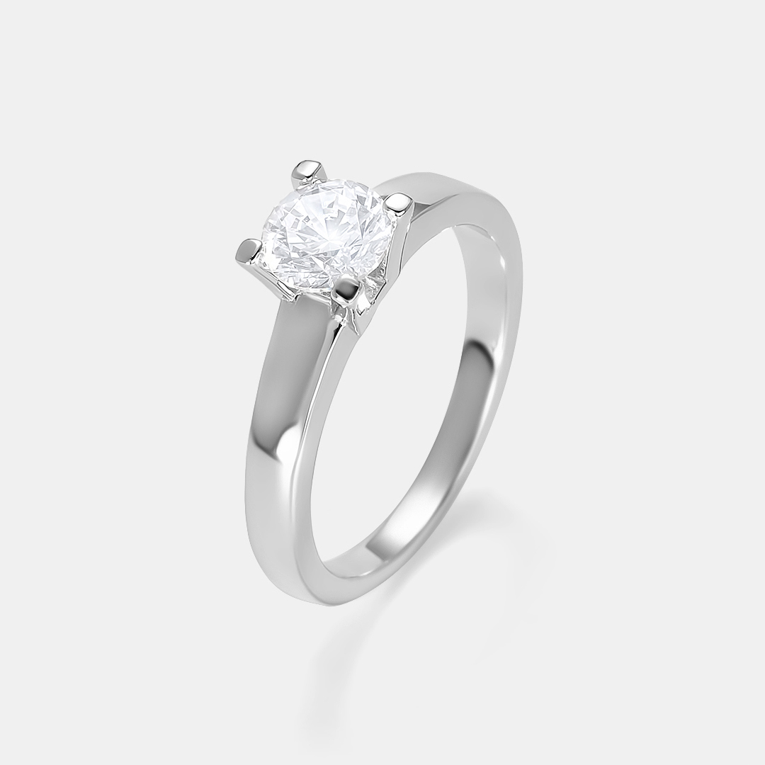 Серебряное кольцо 925 пробы; вставки 1 Куб. Цирконий бесцв.;