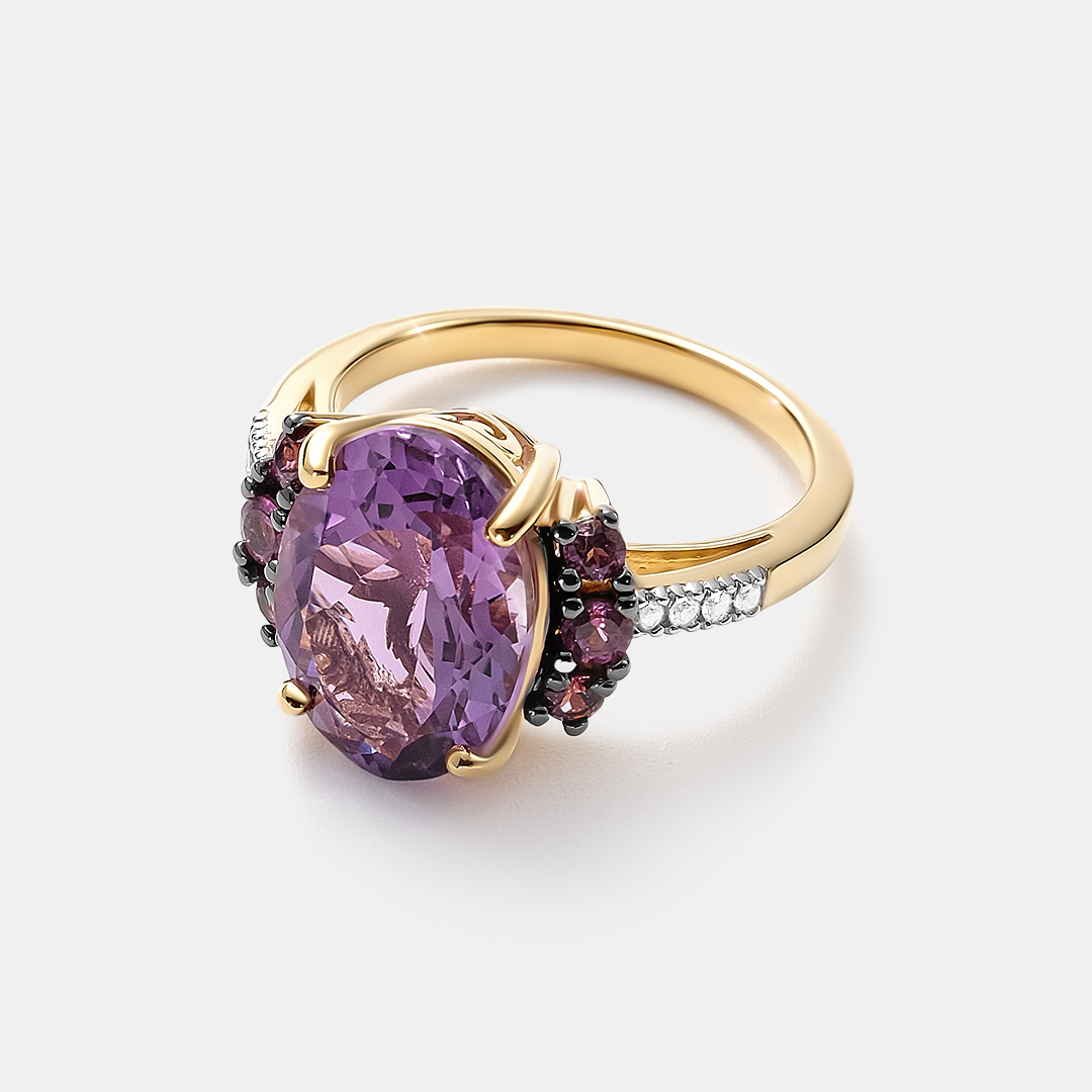 Серебряное кольцо с аметистом