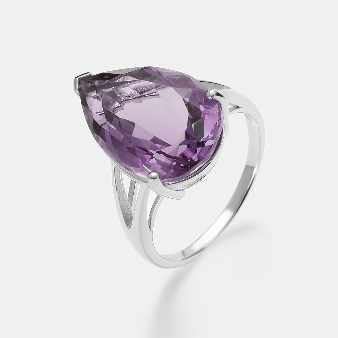 Серебряное кольцо с аметистом