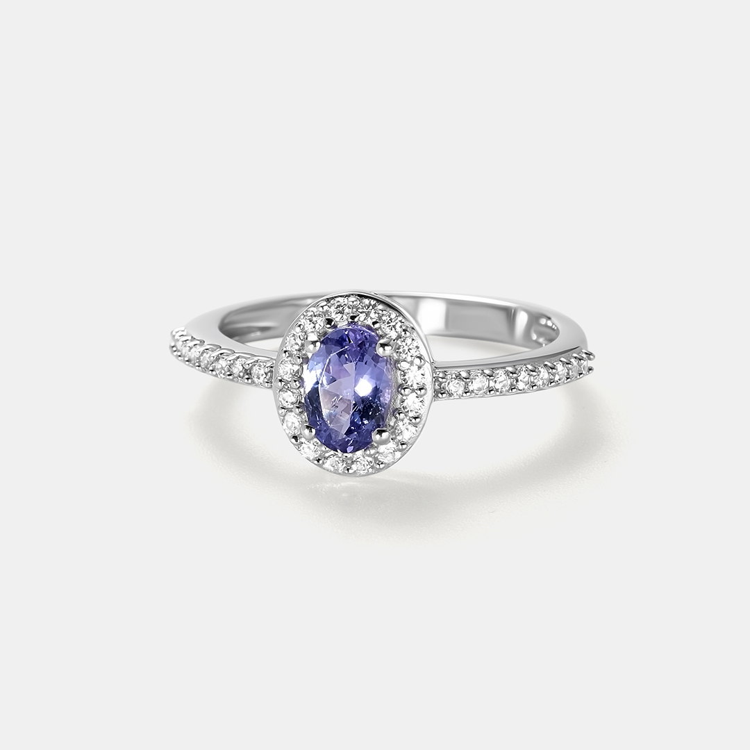 Серебряное кольцо с танзанитом