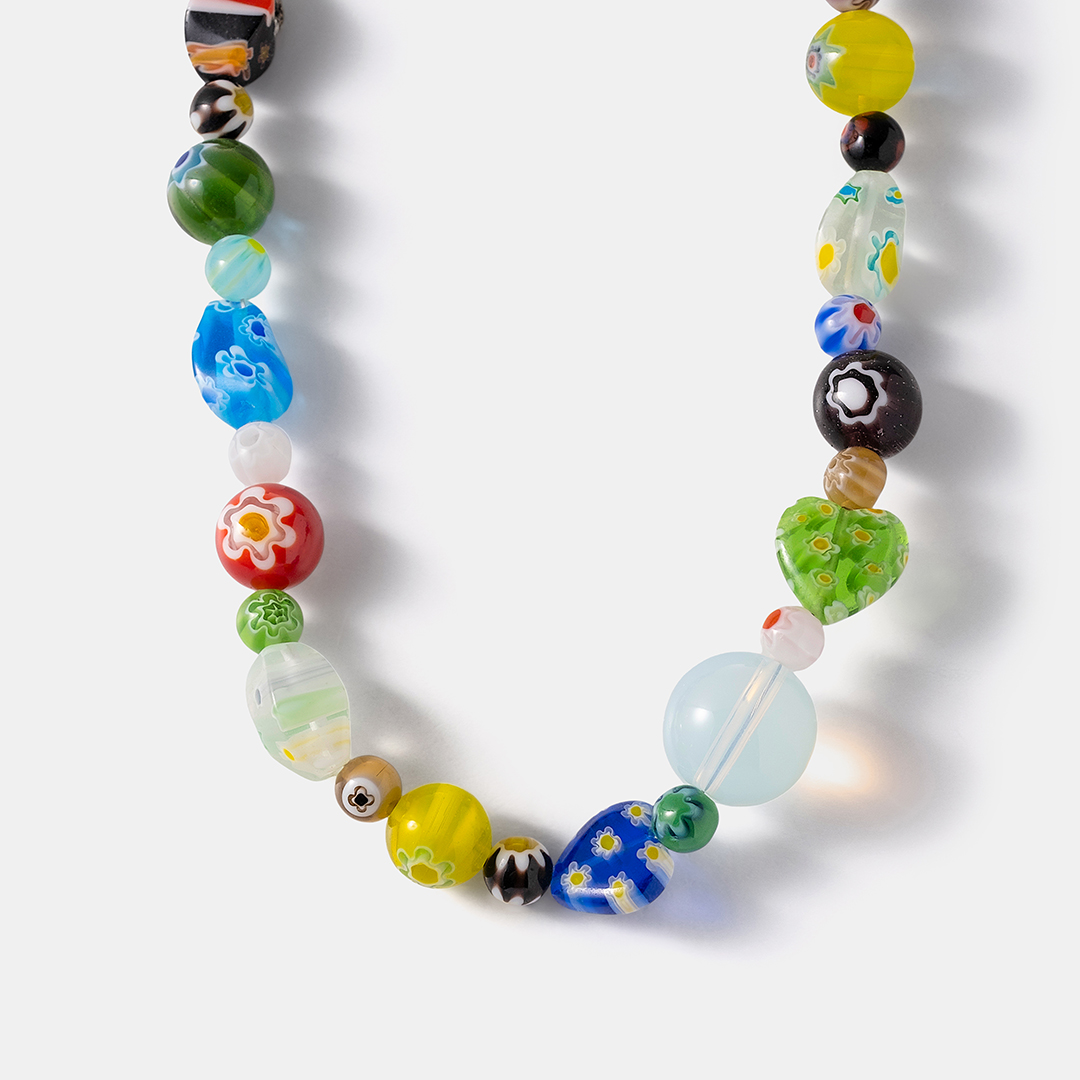 Бижутерное колье с Муранским стеклом