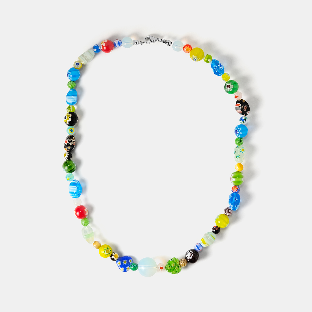 Бижутерное колье с Муранским стеклом