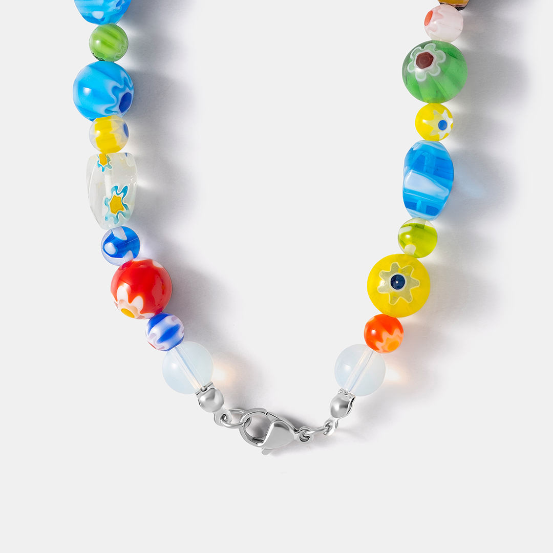 Бижутерное колье с Муранским стеклом