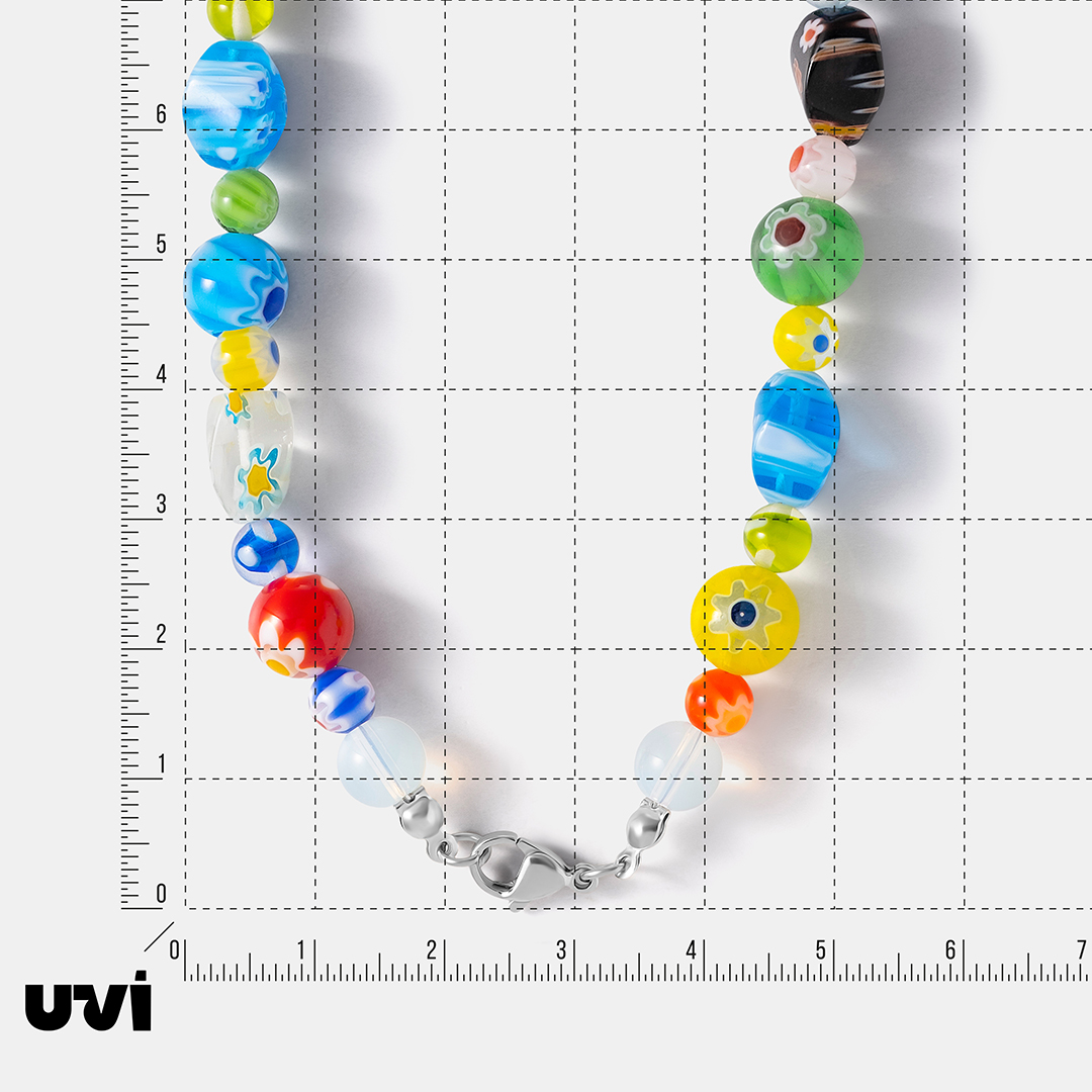 Бижутерное колье с Муранским стеклом