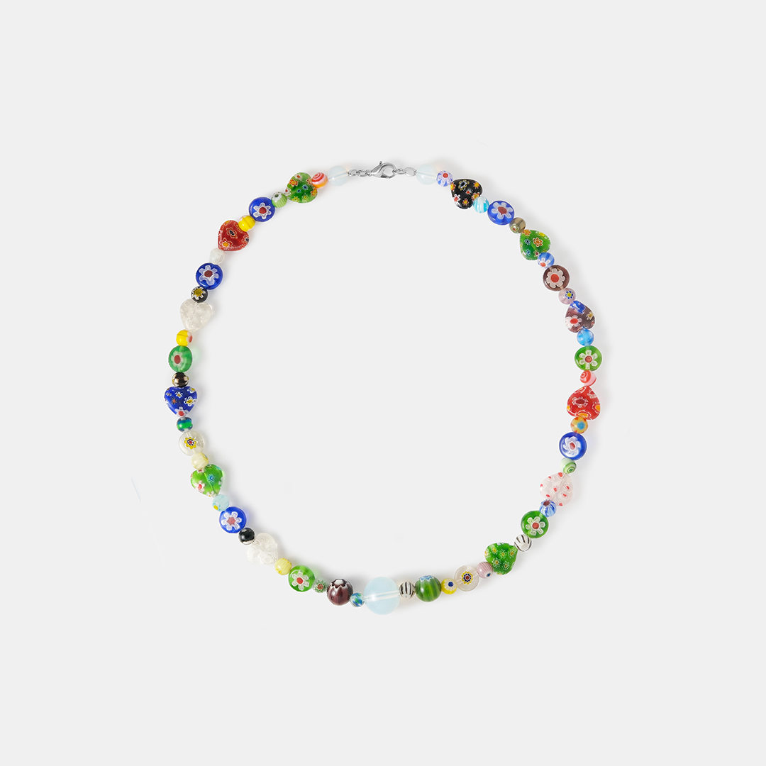 Бижутерное колье с Муранским стеклом