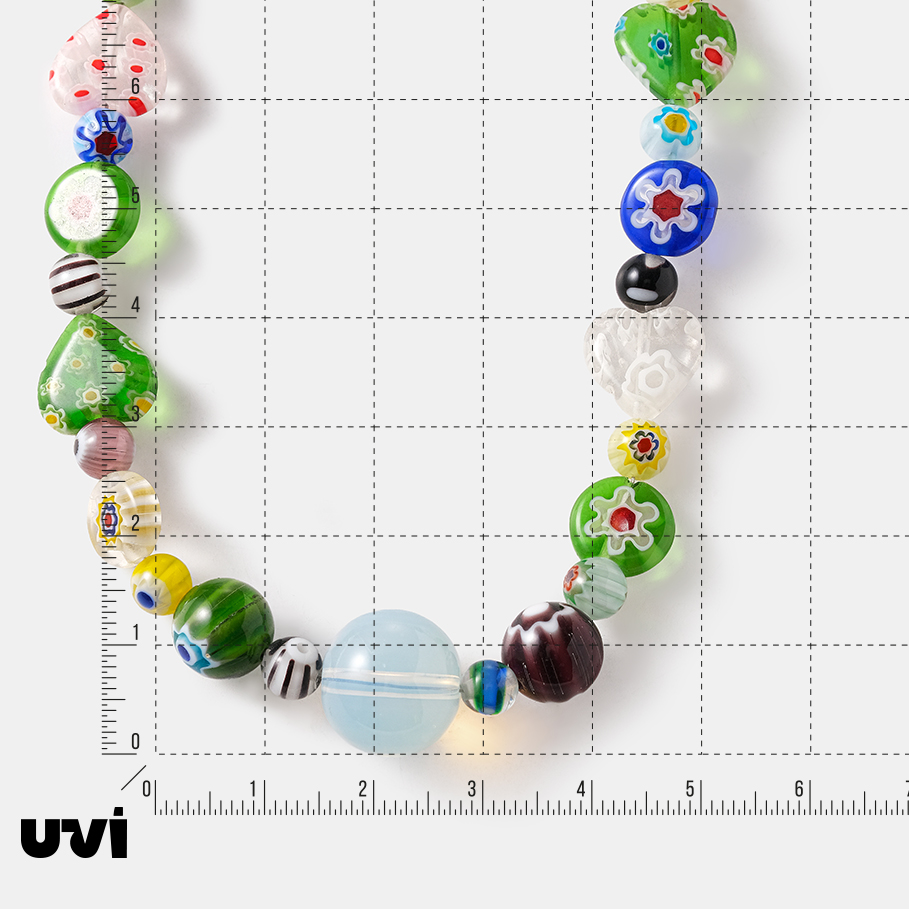 Бижутерное колье с Муранским стеклом