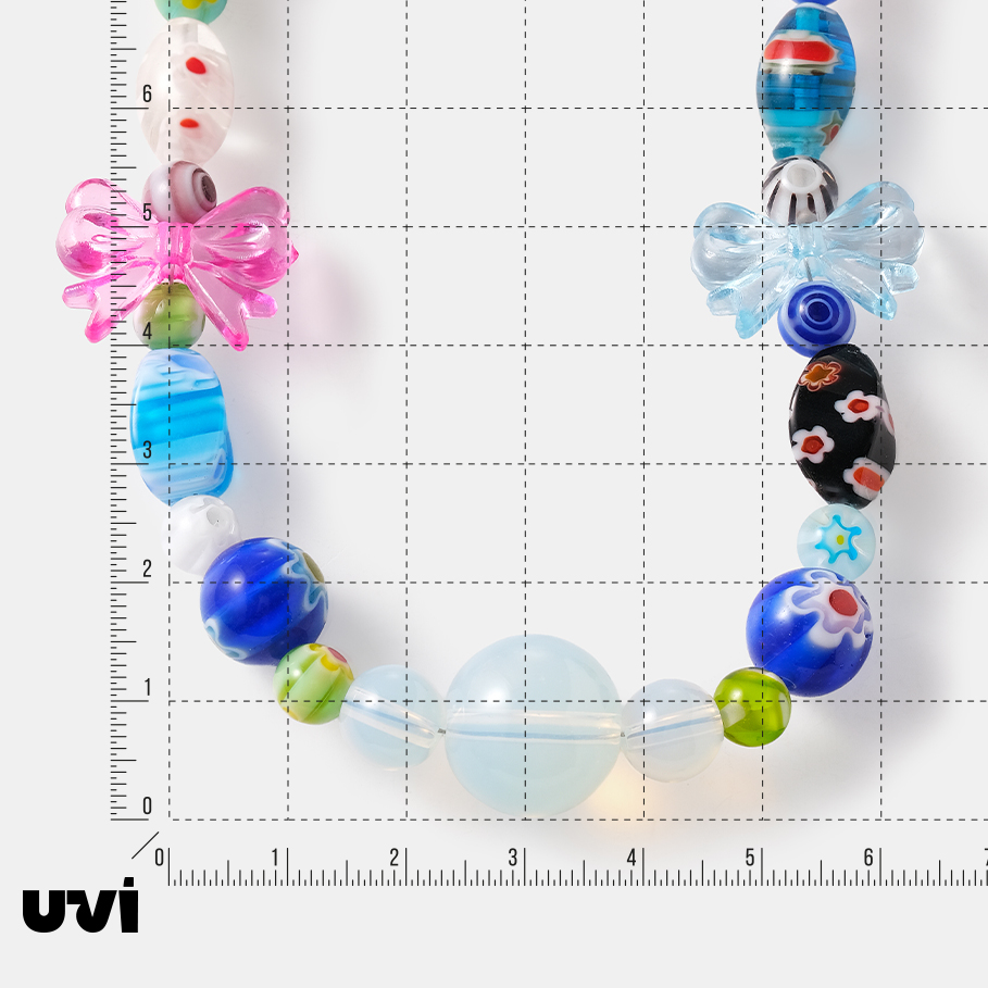 Бижутерное колье с Муранским стеклом