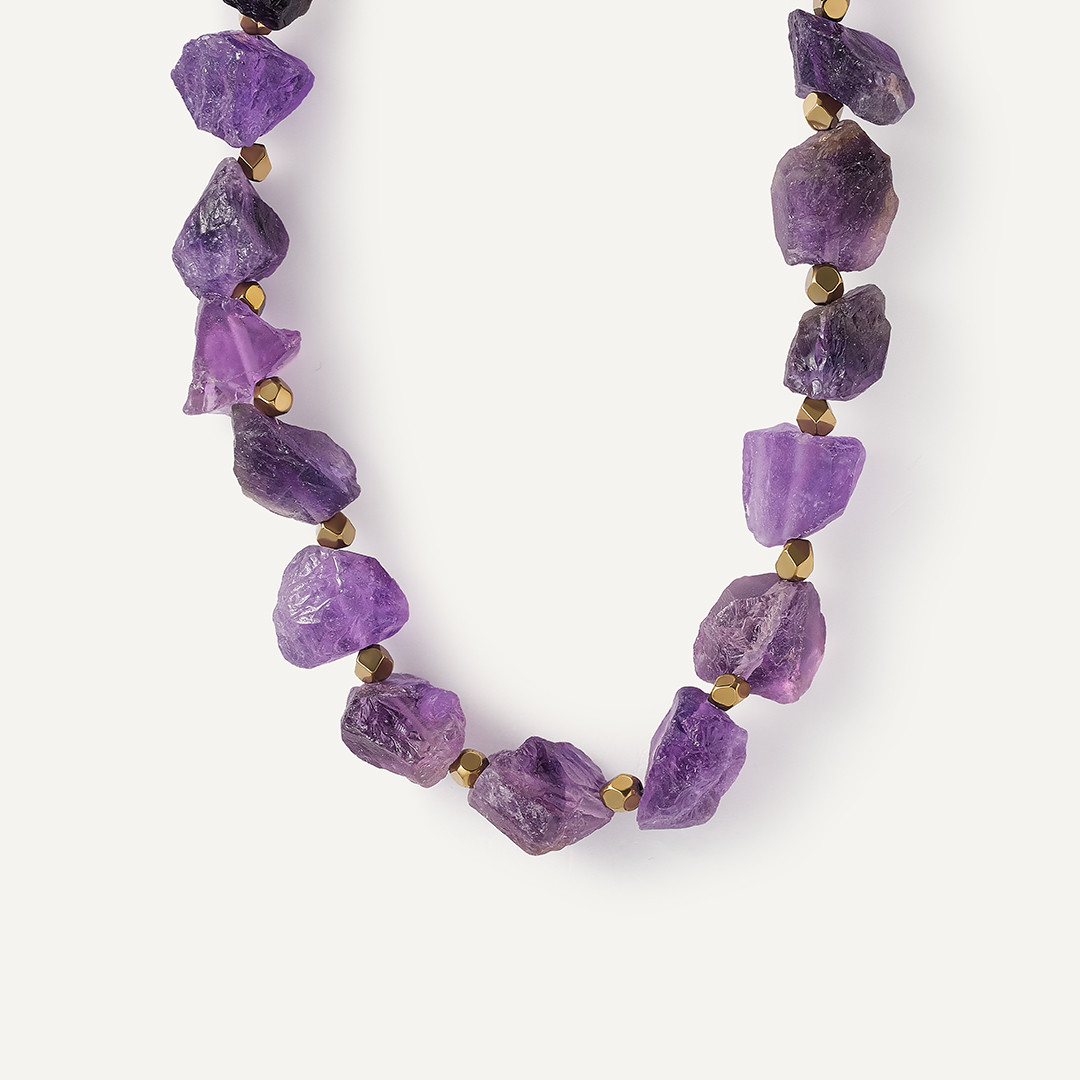 Бусы из аметиста и гематита