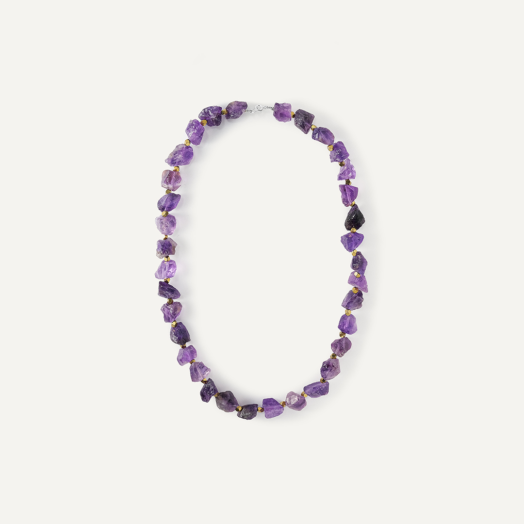 Бусы из аметиста и гематита