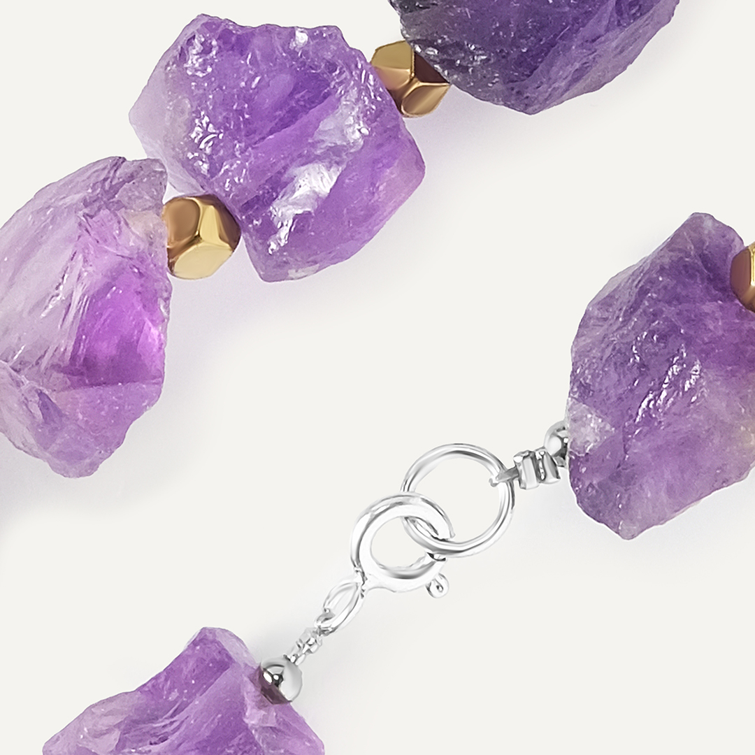 Бусы из аметиста и гематита