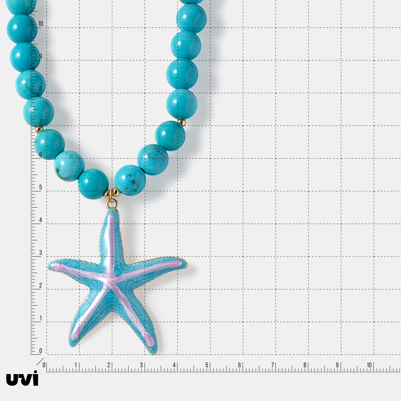 Бусы из бирюзы "Морская звезда"