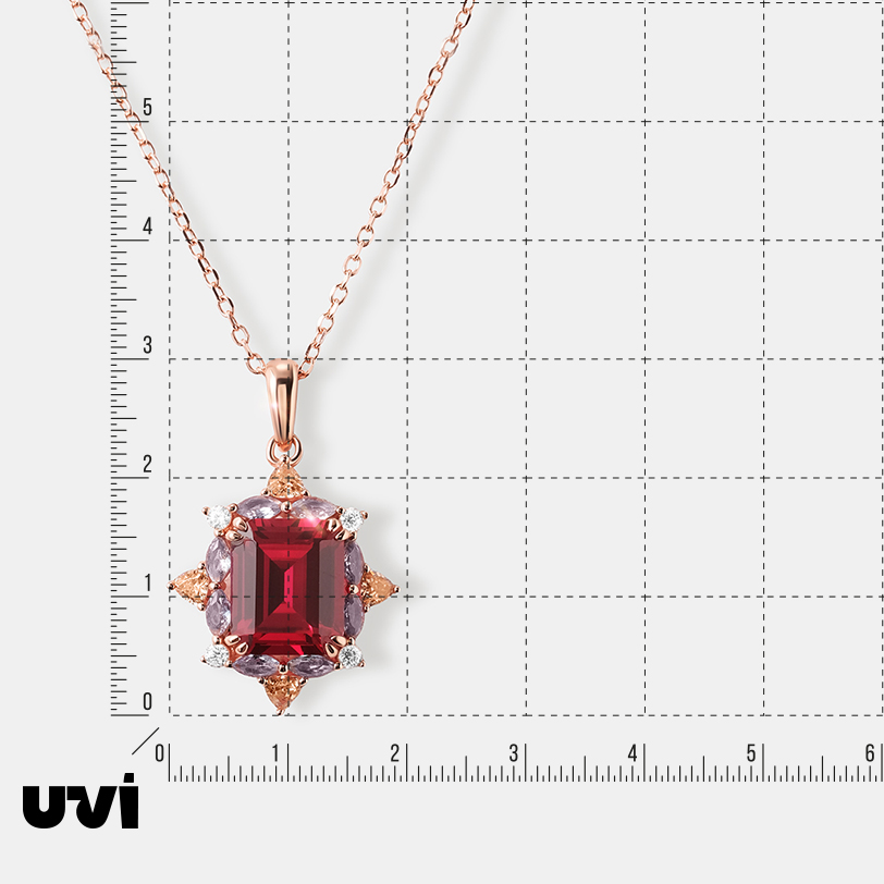 Серебряная подвеска с кубическим цирконием на цепи