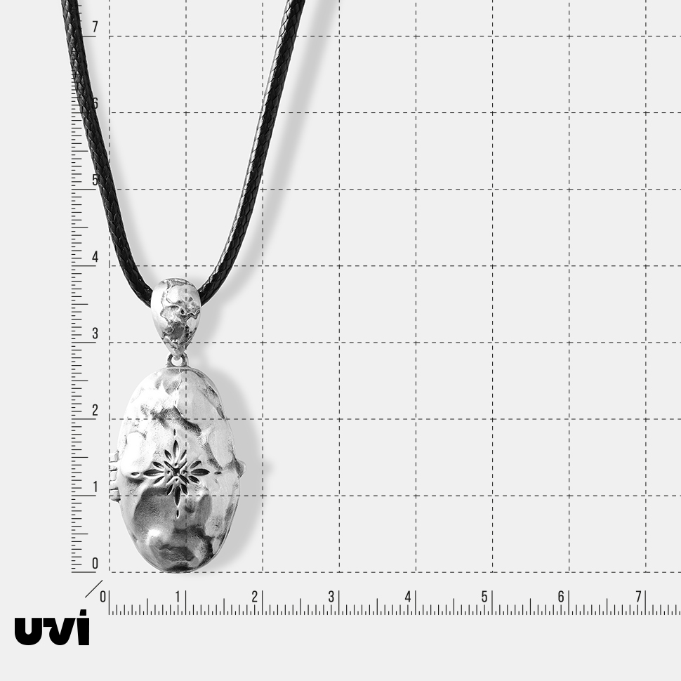 Серебряная подвеска "Камень Серафима" на шнурке