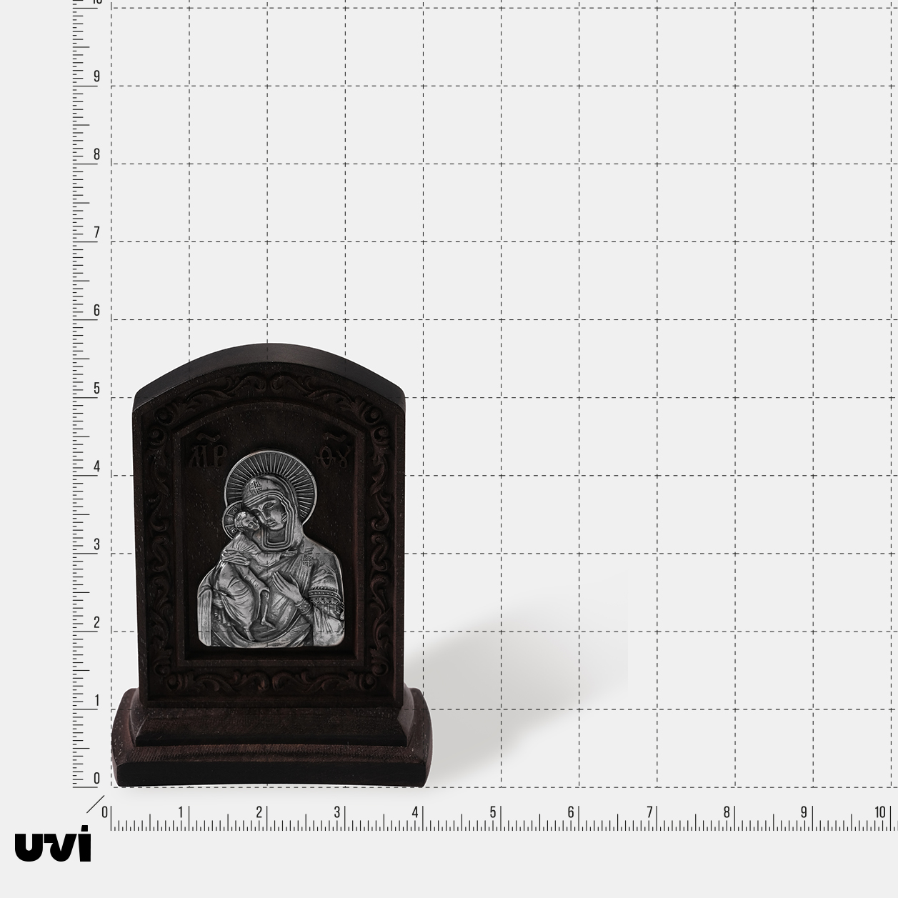 Серебряная икона с деревом "Икона Божией Матери"