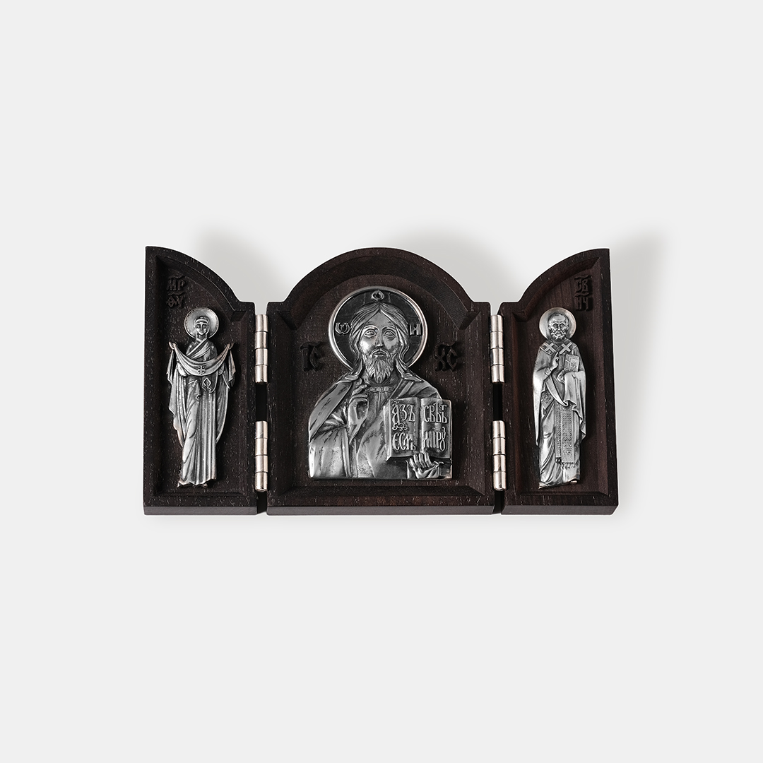 Серебряная икона с деревом