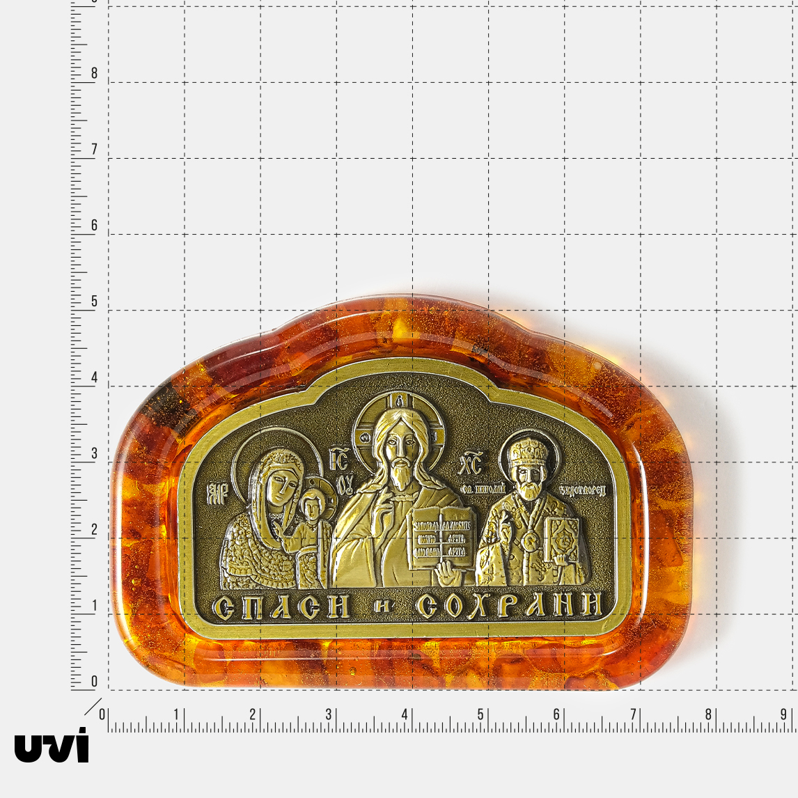 Икона с янтарем
