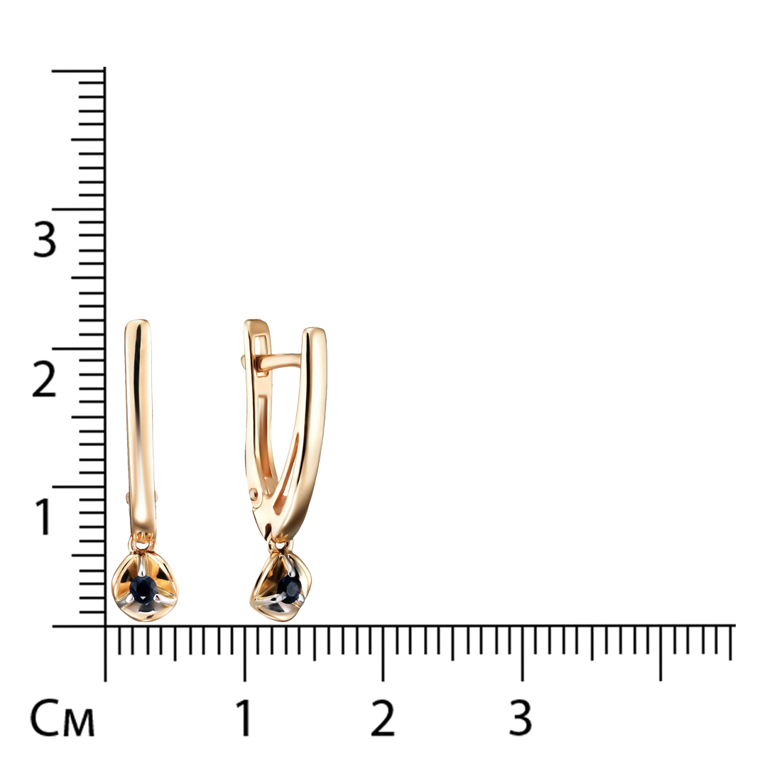 Серьги из золота с сапфирами