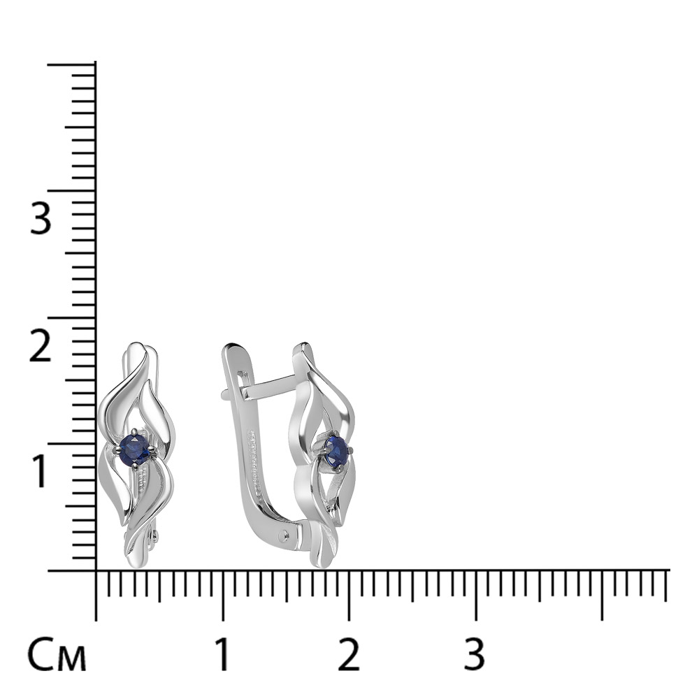 Серебряные серьги с сапфирами