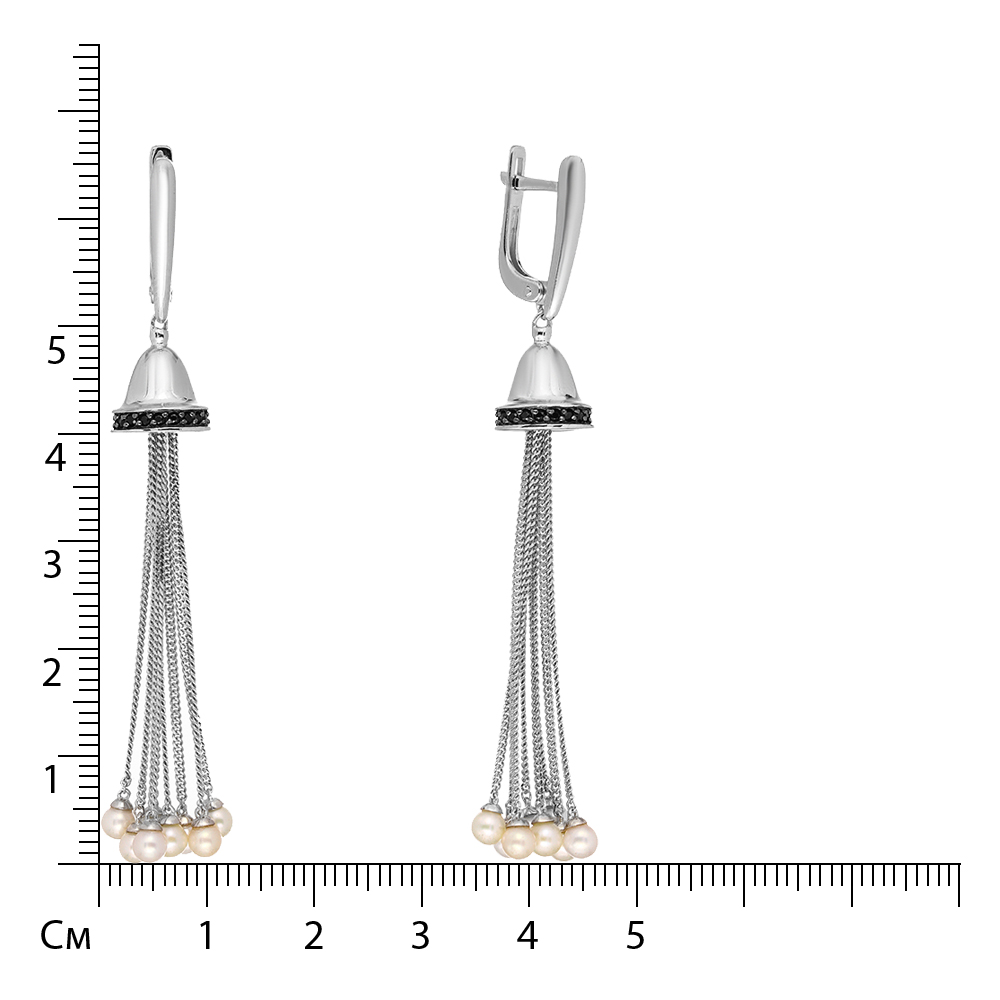Серебряные серьги с жемчугом