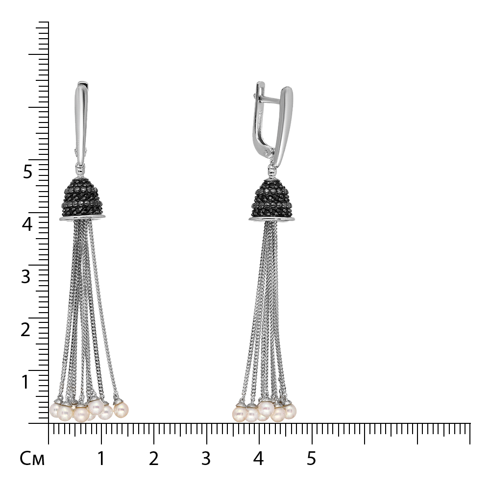 Серебряные серьги с жемчугом