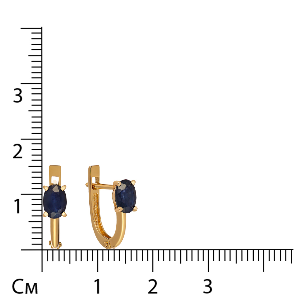 Серьги из золота с сапфирами