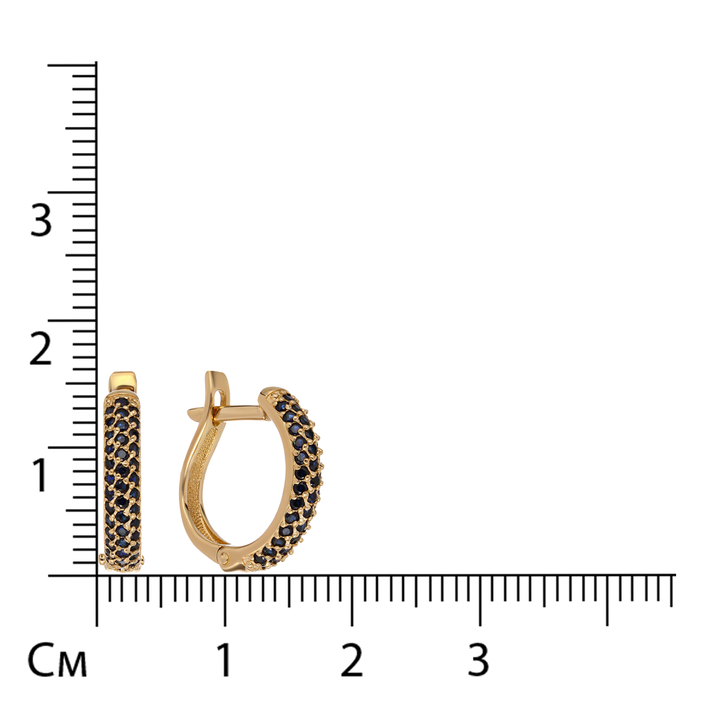 Серьги из золота с сапфирами