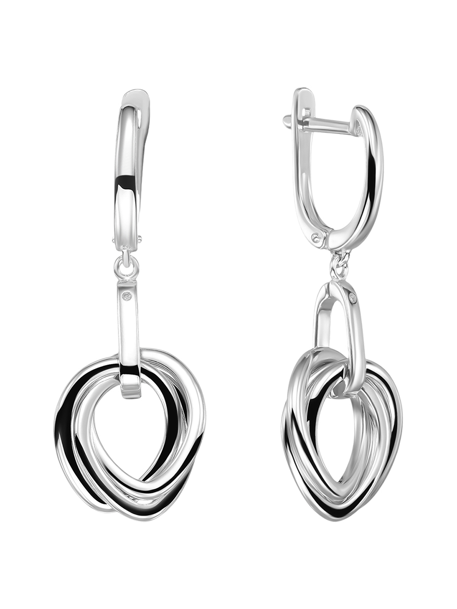 Серебряные серьги 925 пробы; вставки 2 Бр.Кр-17 0,008 2/3А;