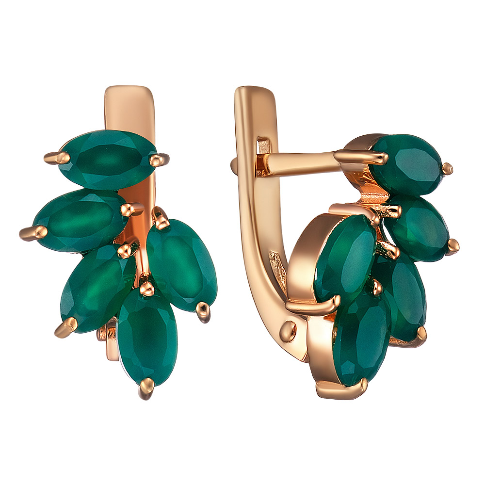 Серебряные серьги 925 пробы; вставки 10 Агат;