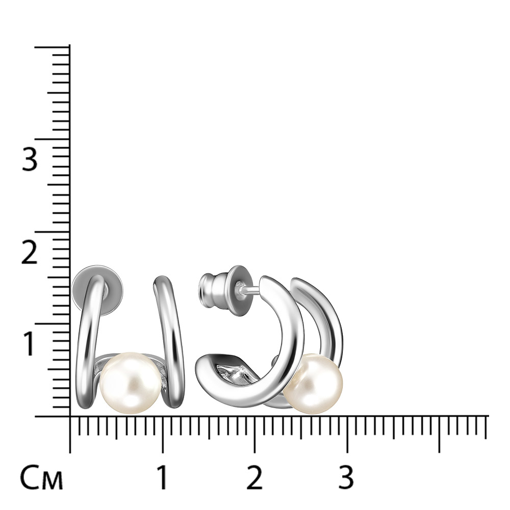 Серебряные серьги с жемчугом
