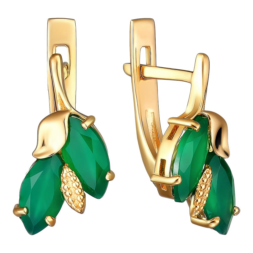 Серебряные серьги 925 пробы; вставки 4 Агат;