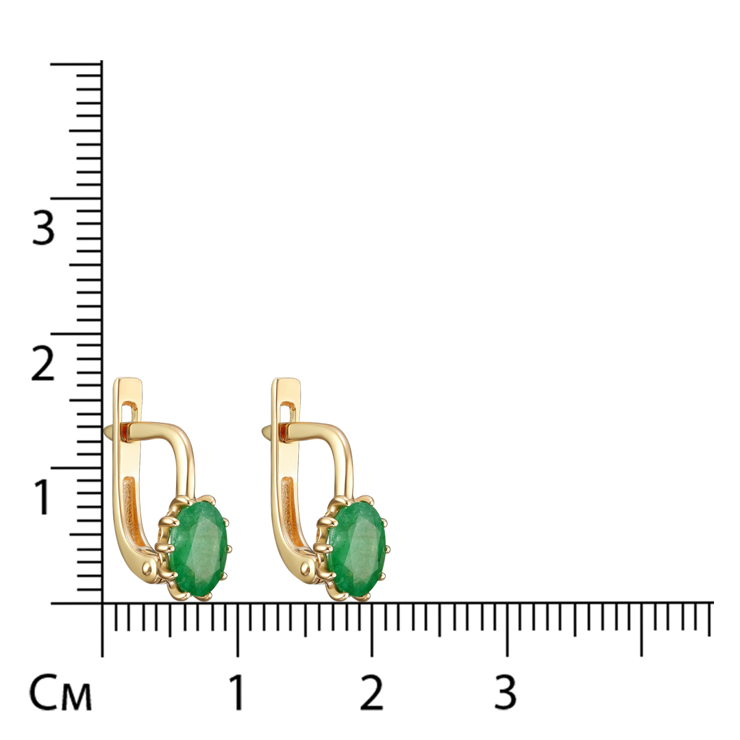 Серьги из золота с изумрудами