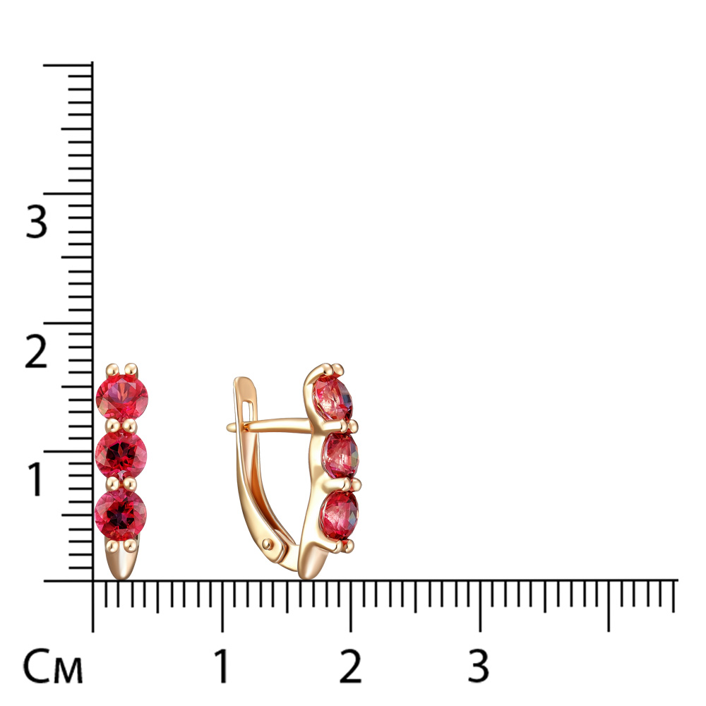 Серебряные серьги 925 пробы; вставки 6 Топаз SWAROVSKI;