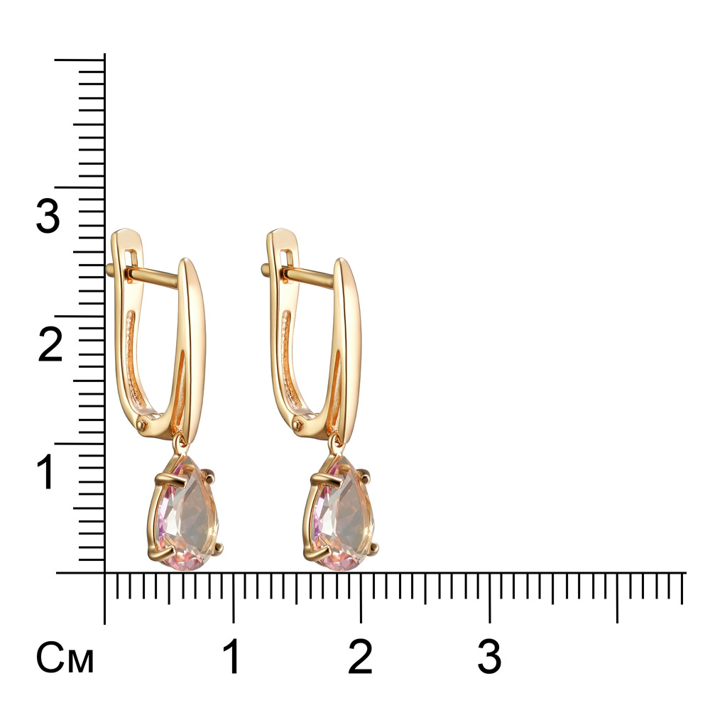 Серебряные серьги 925 пробы; вставки 2 Топаз SWAROVSKI;