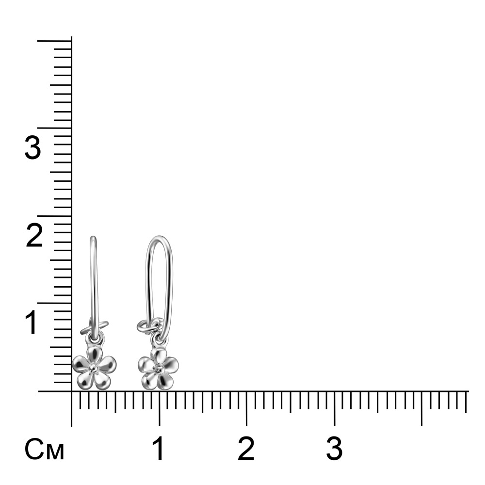 Серебряные серьги "Цветы"