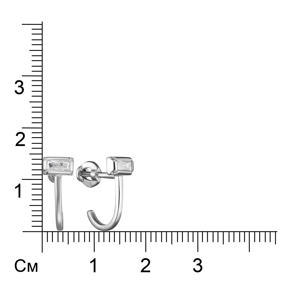 Серебряные серьги с кубическим цирконием