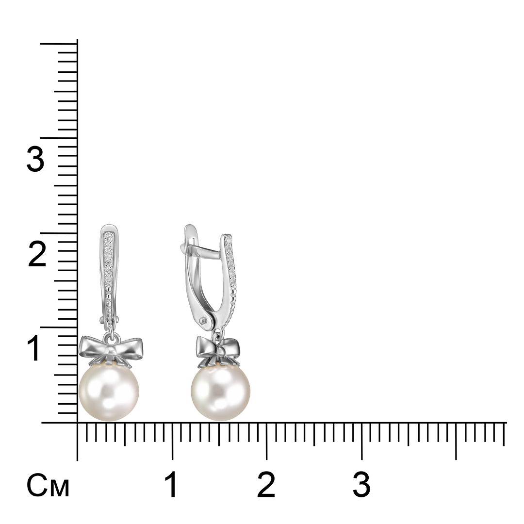 Серебряные серьги с жемчугом