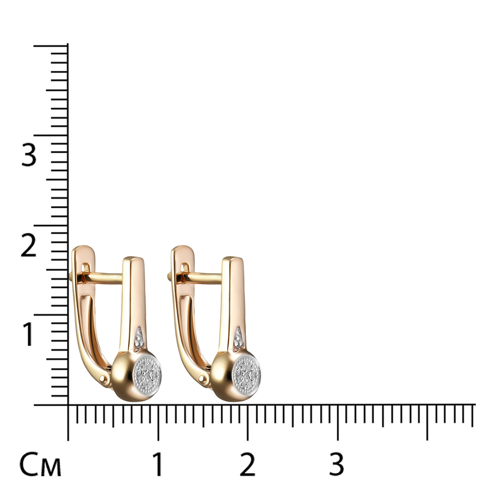 Серебряные серьги 925 пробы; вставки 14 Бр.Кр-17 0,042 2/3А;