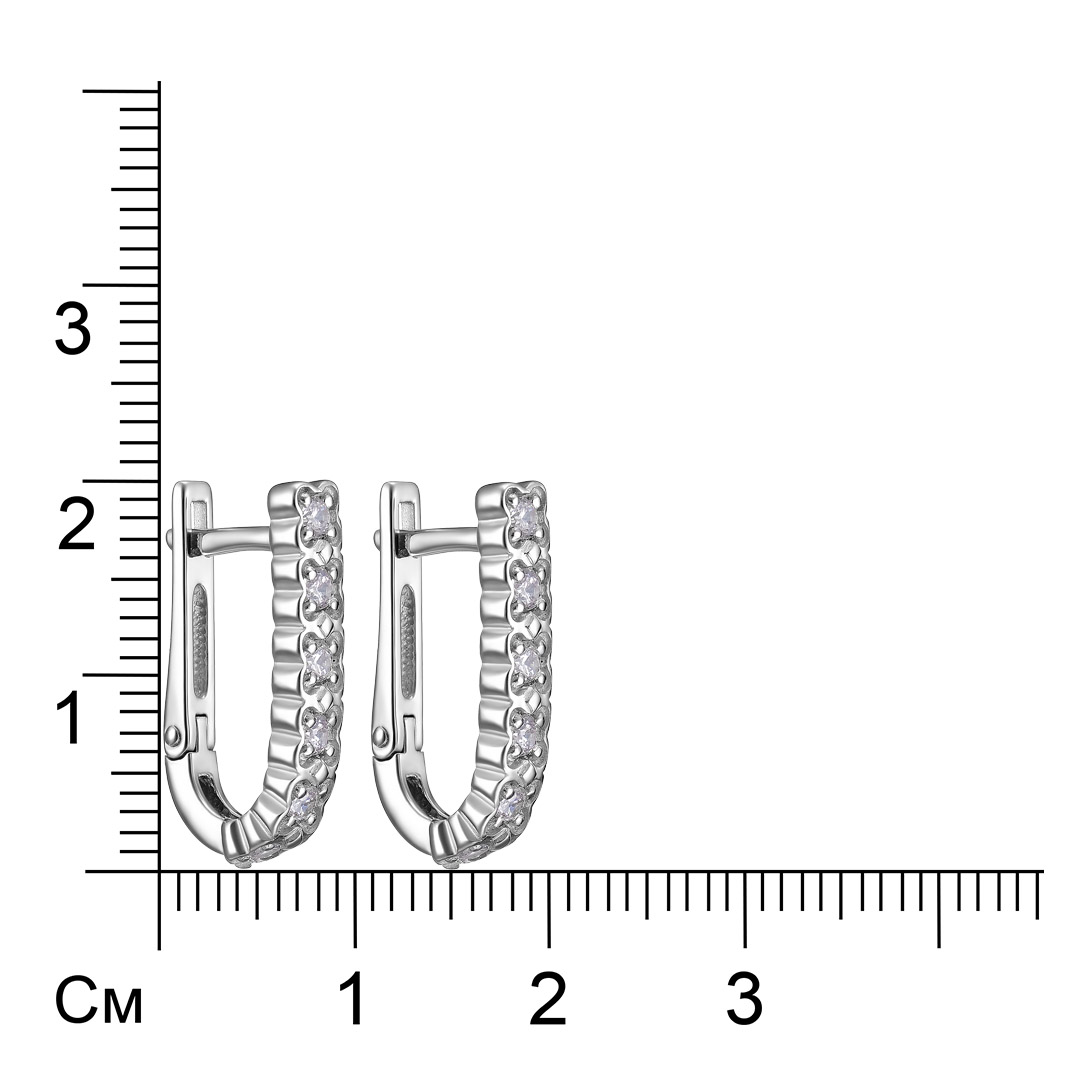 Серебряные серьги с фианитами