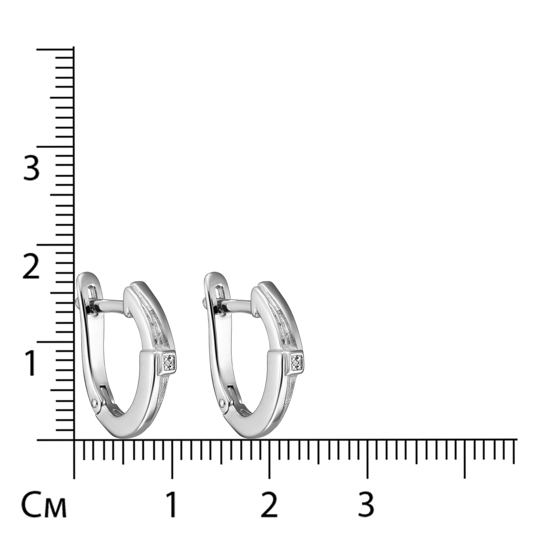 Серебряные серьги 925 пробы; вставки 2 Бр.Кр-17 0,008 2/3A;
