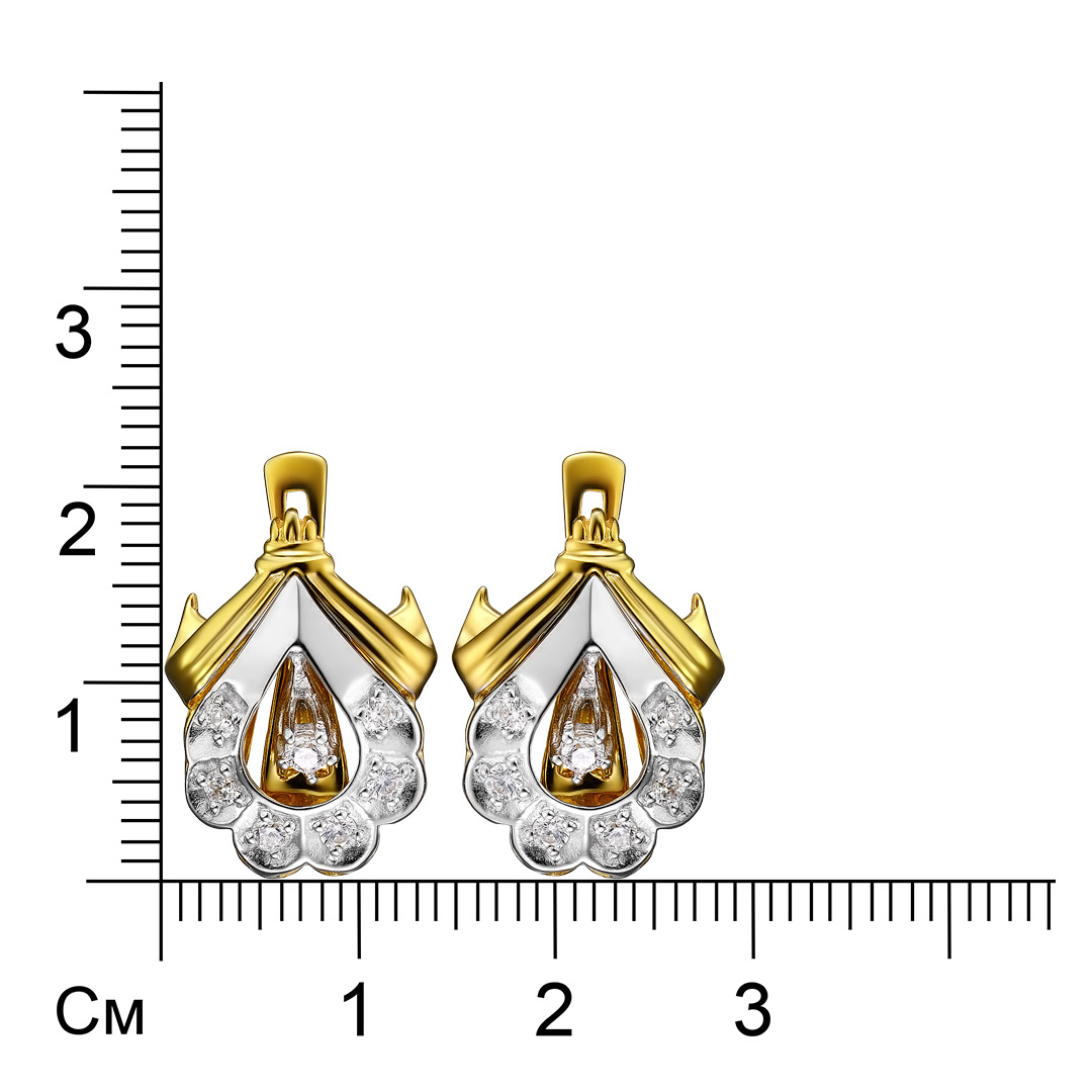 Серебряные серьги с фианитами