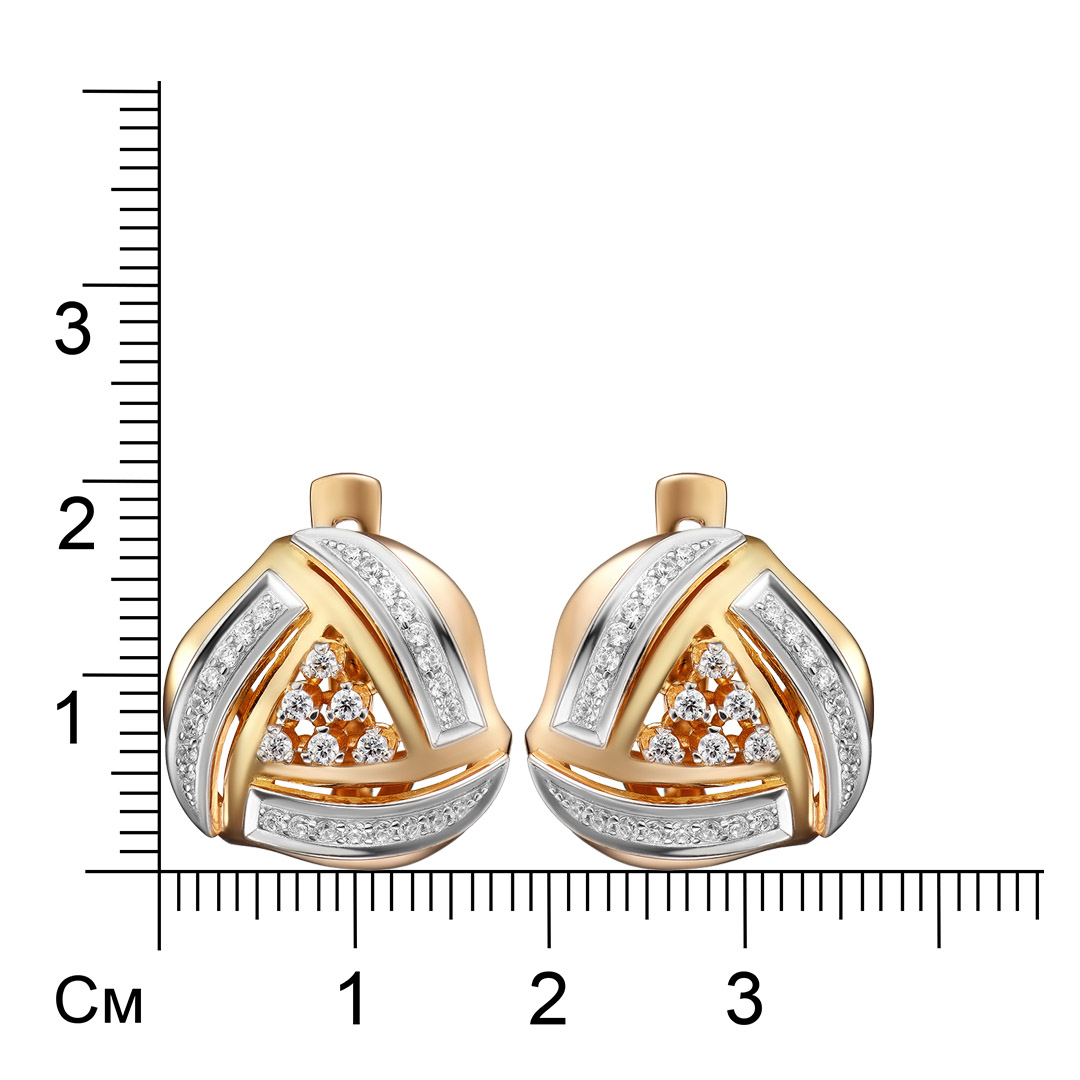 Серебряные серьги с фианитами
