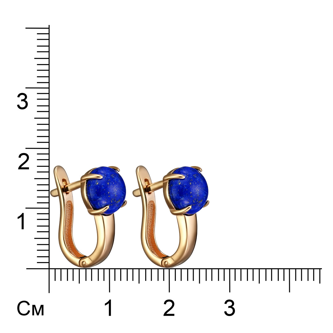 Лазурит 2. Бронницкий ювелир серьги из красного золота e01-c-e306192sap.
