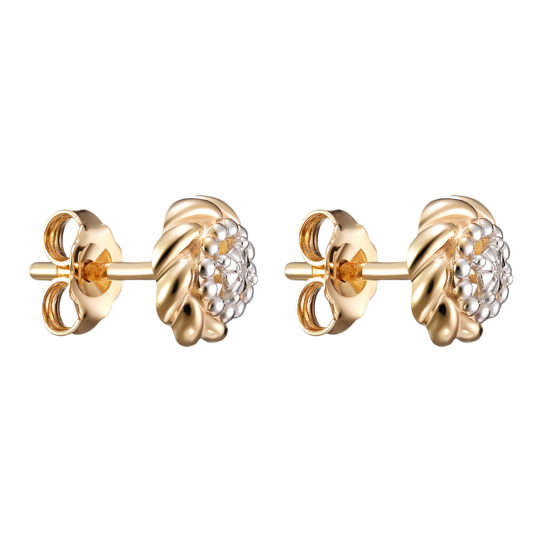 Серебряные серьги-пусеты 925 пробы; вставки 2 Бр.Кр-17 0,005 3/4А;