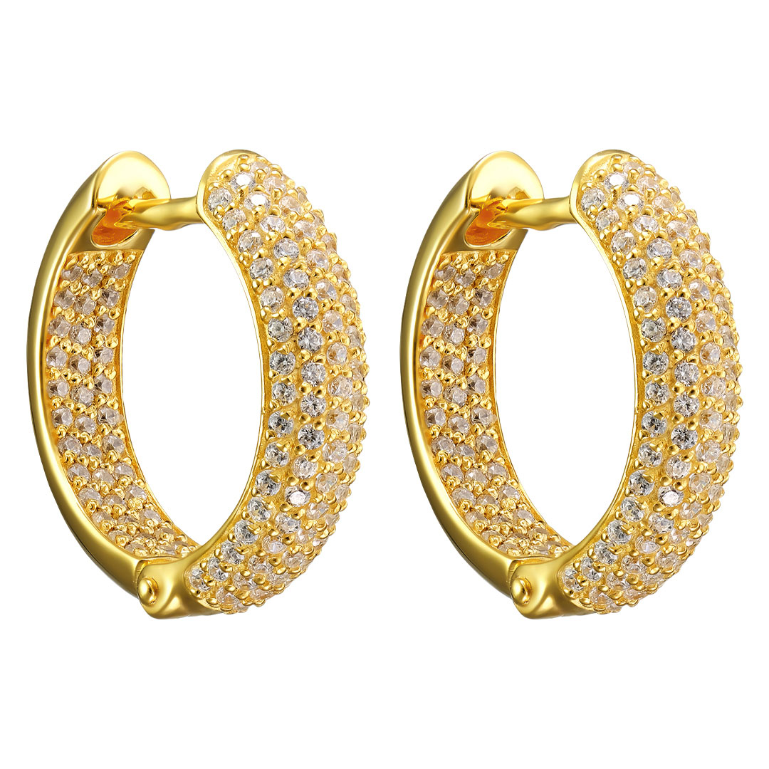 Серебряные серьги 925 пробы; вставки 240 Фианит бесцв.;