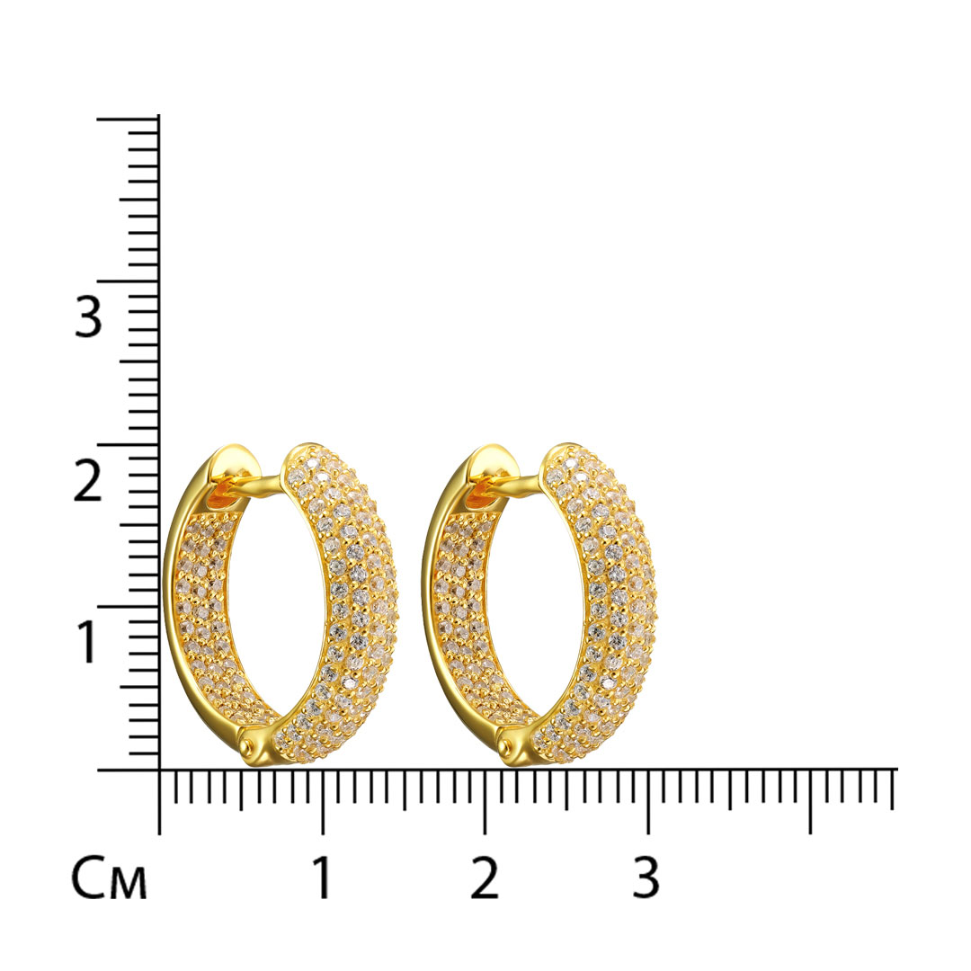 Серебряные серьги 925 пробы; вставки 240 Фианит бесцв.;